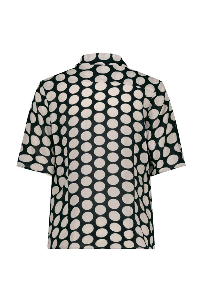 Jean big dot blouse Zwart 1 Jean big dot blouse Zwart 1