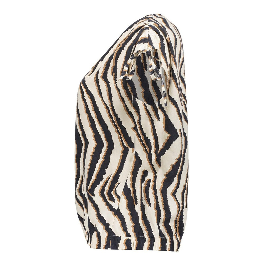 V-Hals Zebra top Zand V-Hals Zebra top Zand