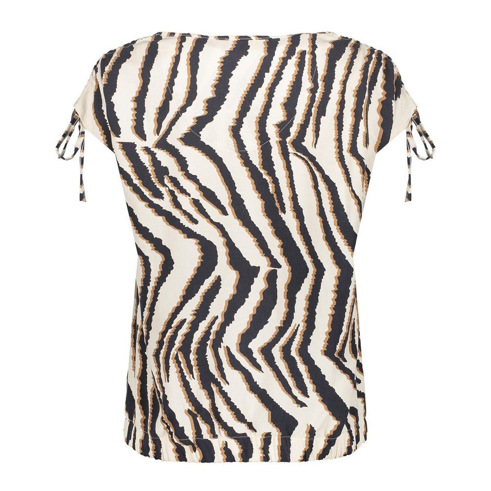 V-Hals Zebra top Zand V-Hals Zebra top Zand