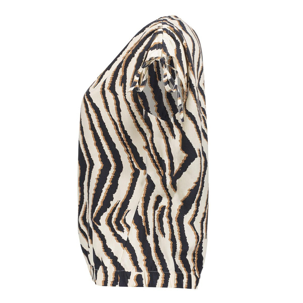 V-Hals Zebra top Zand V-Hals Zebra top Zand