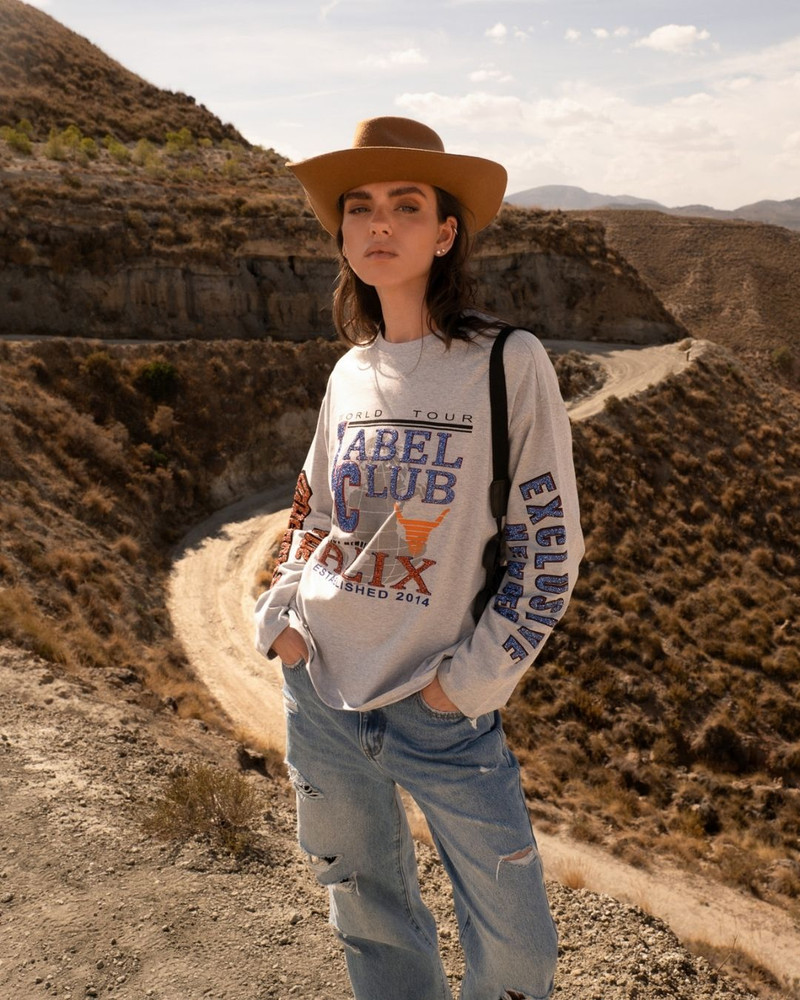ladies knitted fancy print longsleeve t-shirt Grijs ladies knitted fancy print longsleeve t-shirt Grijs
