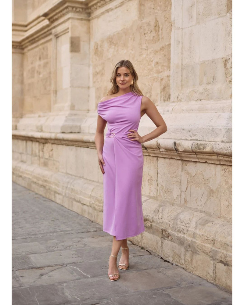 Dress Donne Crepe Roze Dress Donne Crepe Roze