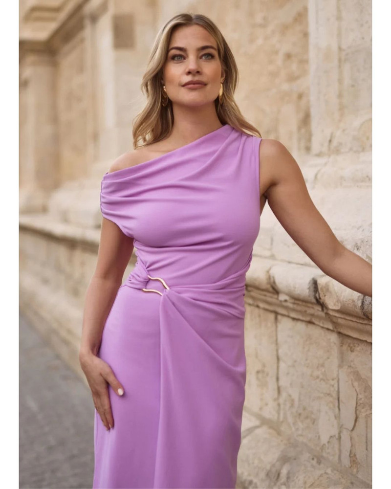 Dress Donne Crepe Roze Dress Donne Crepe Roze