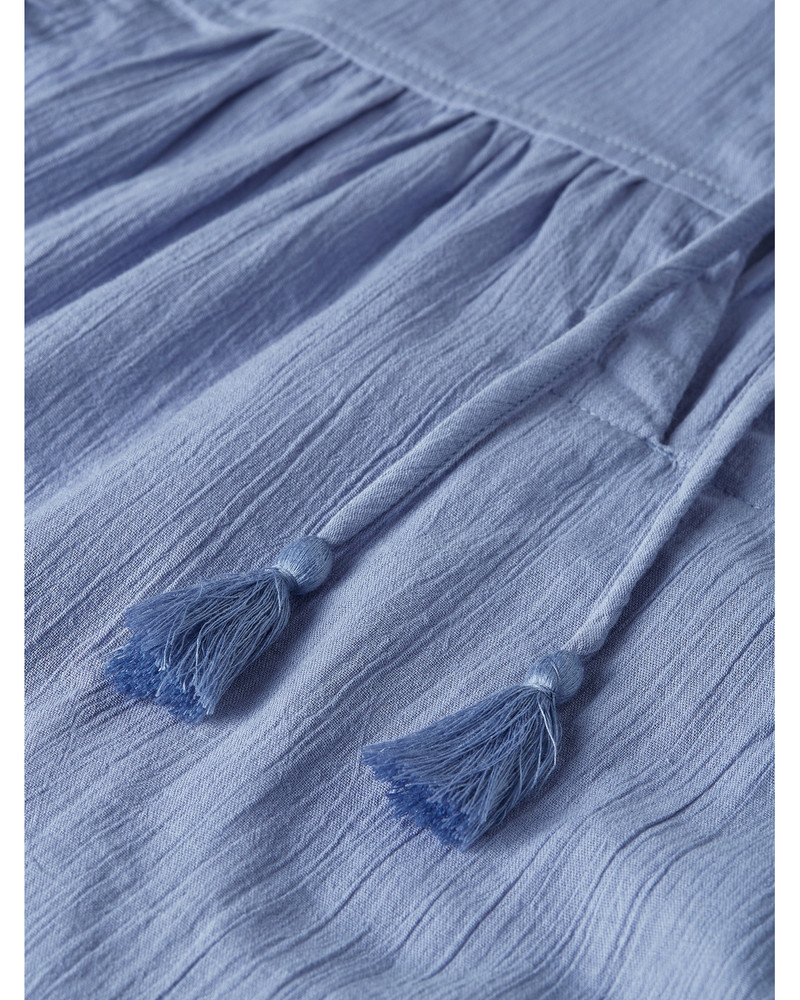 RELAXED BLOUSE WITH GATHERS Blauw RELAXED BLOUSE WITH GATHERS Blauw