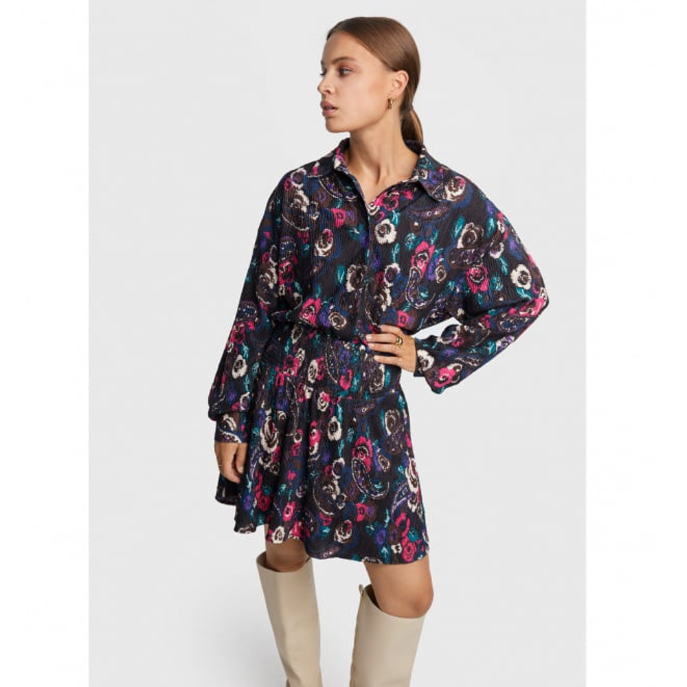 Ladies Woven Paisley Flower Oversized Blouse Groen KL Ladies Woven Paisley Flower Oversized Blouse Groen KL