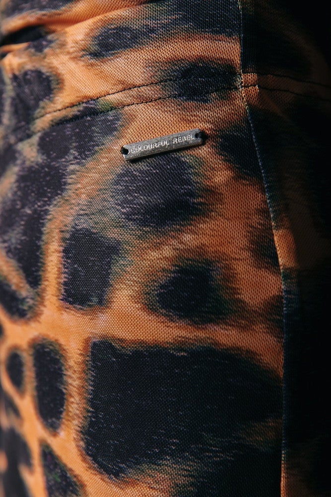 Animal Mesh Extra Flare Pants Multi KL Animal Mesh Extra Flare Pants Multi KL