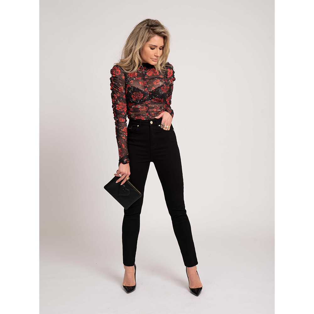 Rose Mesh Top Zwart KL Rose Mesh Top Zwart KL