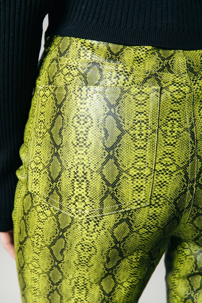 Russy Snake 5 Pocket High Waist Pants Groen KL Russy Snake 5 Pocket High Waist Pants Groen KL