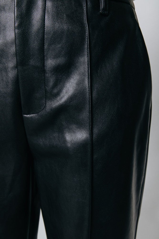 Rus Vegan Leather Pants Zwart Rus Vegan Leather Pants Zwart