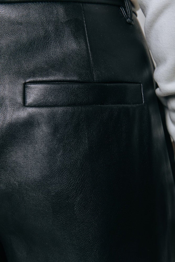 Rus Vegan Leather Pants Zwart Rus Vegan Leather Pants Zwart