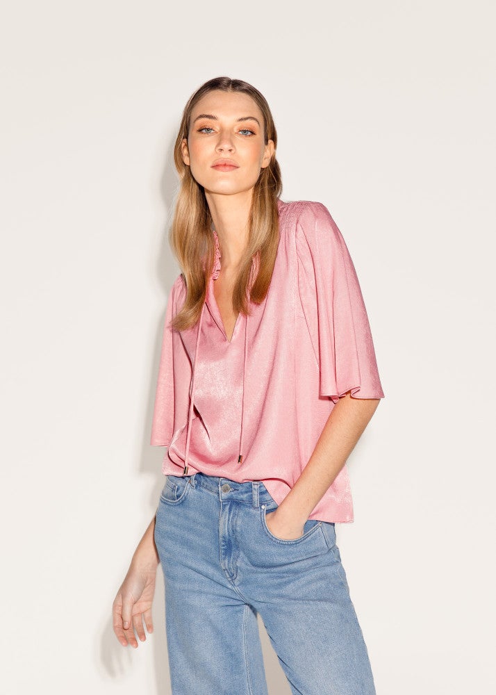 Sun Shortsleeve Blouse Blauw KL Sun Shortsleeve Blouse Blauw KL