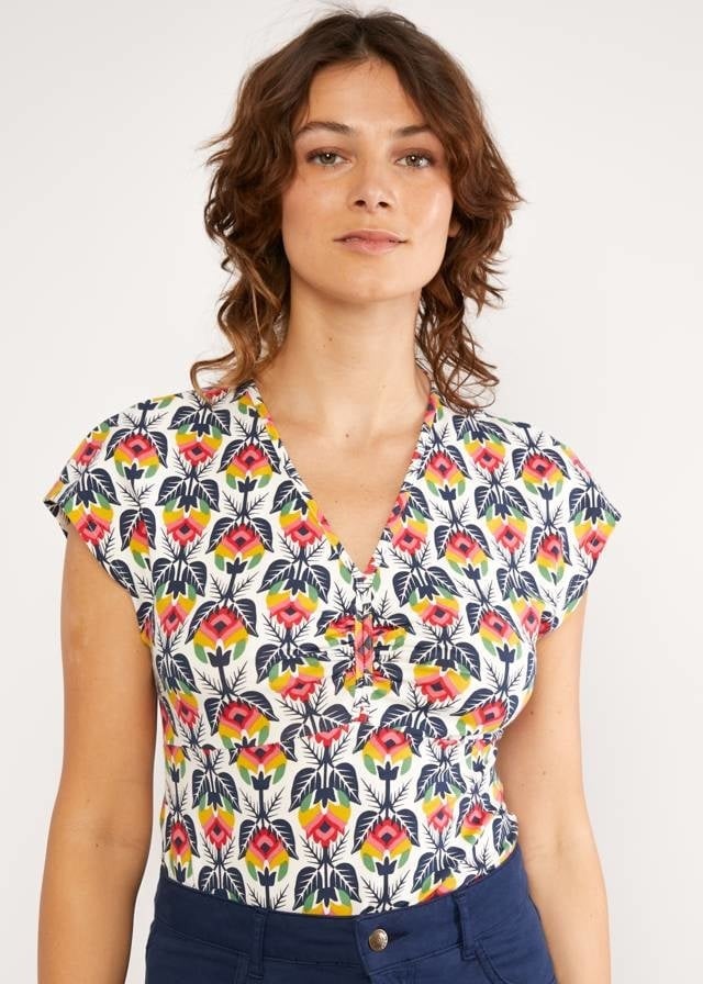 D'un Coeur L?ger Shortsleeve Shirt Multi KL D'un Coeur L?ger Shortsleeve Shirt Multi KL