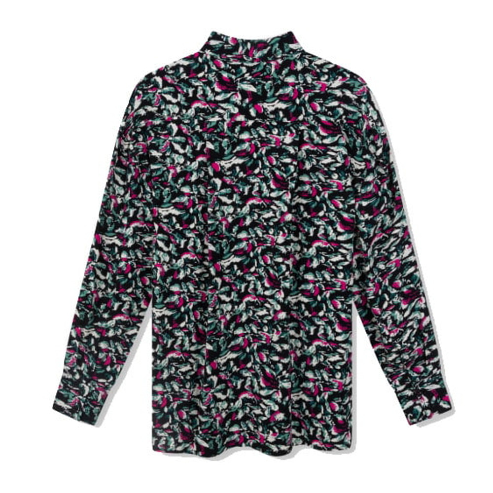 Ladies Woven Sketchy Flower Blouse Groen KL Ladies Woven Sketchy Flower Blouse Groen KL