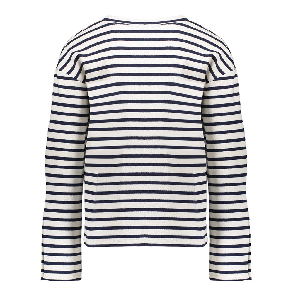 Sweater Striped With Buttons 32609K Wit KL Sweater Striped With Buttons 32609K Wit KL