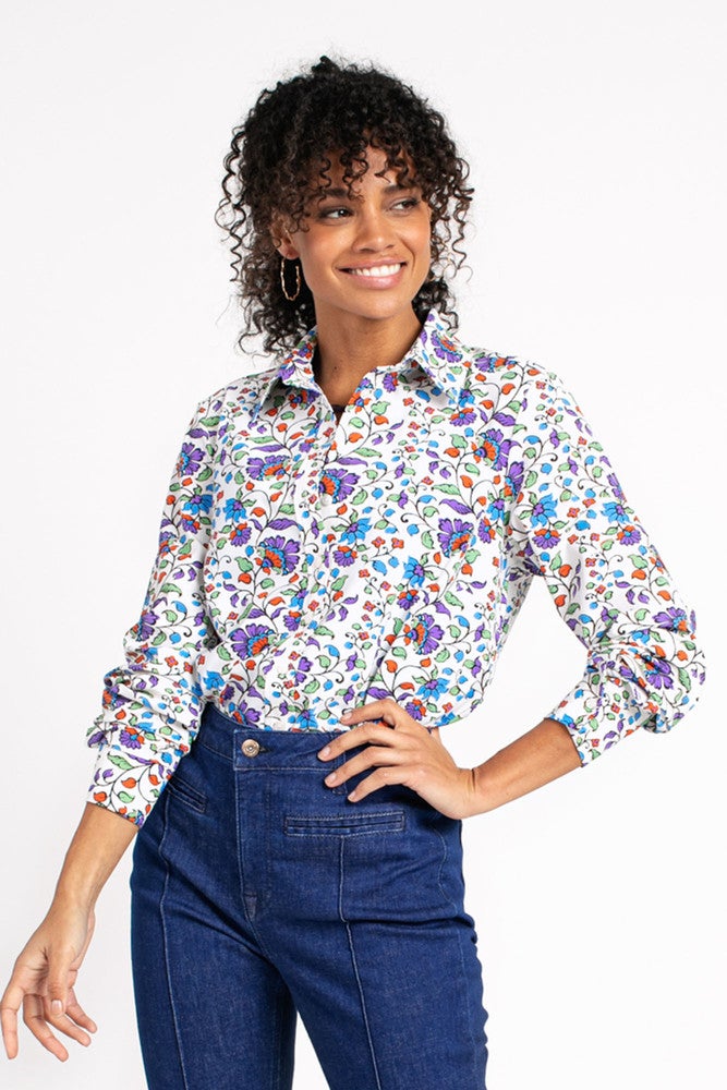 Bobby Batik Blouse Paars KL Bobby Batik Blouse Paars KL