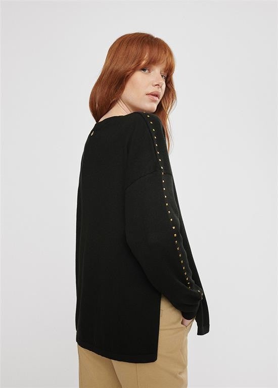 Trui Met Studs Zwart KL Trui Met Studs Zwart KL