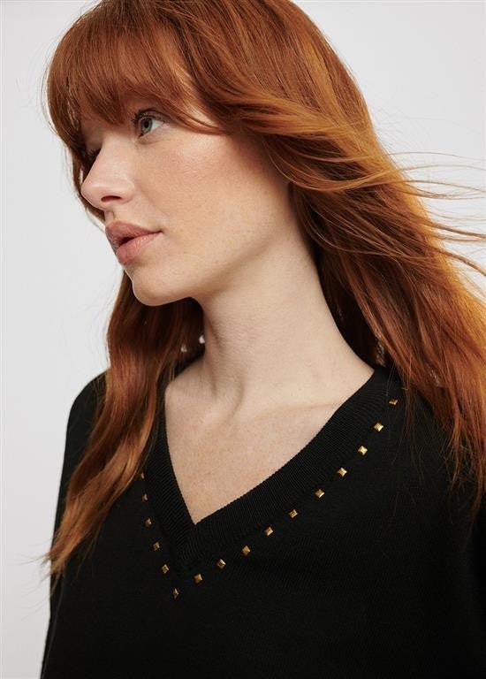 Trui Met Studs Zwart KL Trui Met Studs Zwart KL