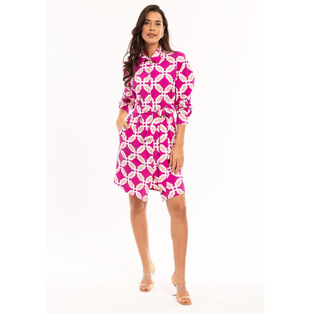 Scott Tile Dress Paars KL Scott Tile Dress Paars KL