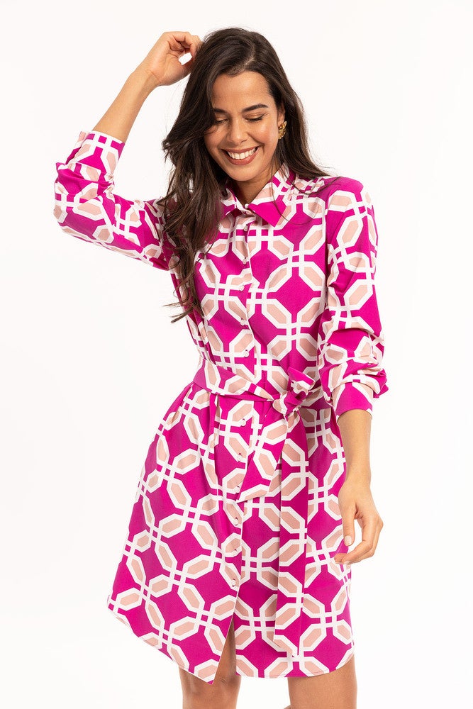 Scott Tile Dress Paars KL Scott Tile Dress Paars KL