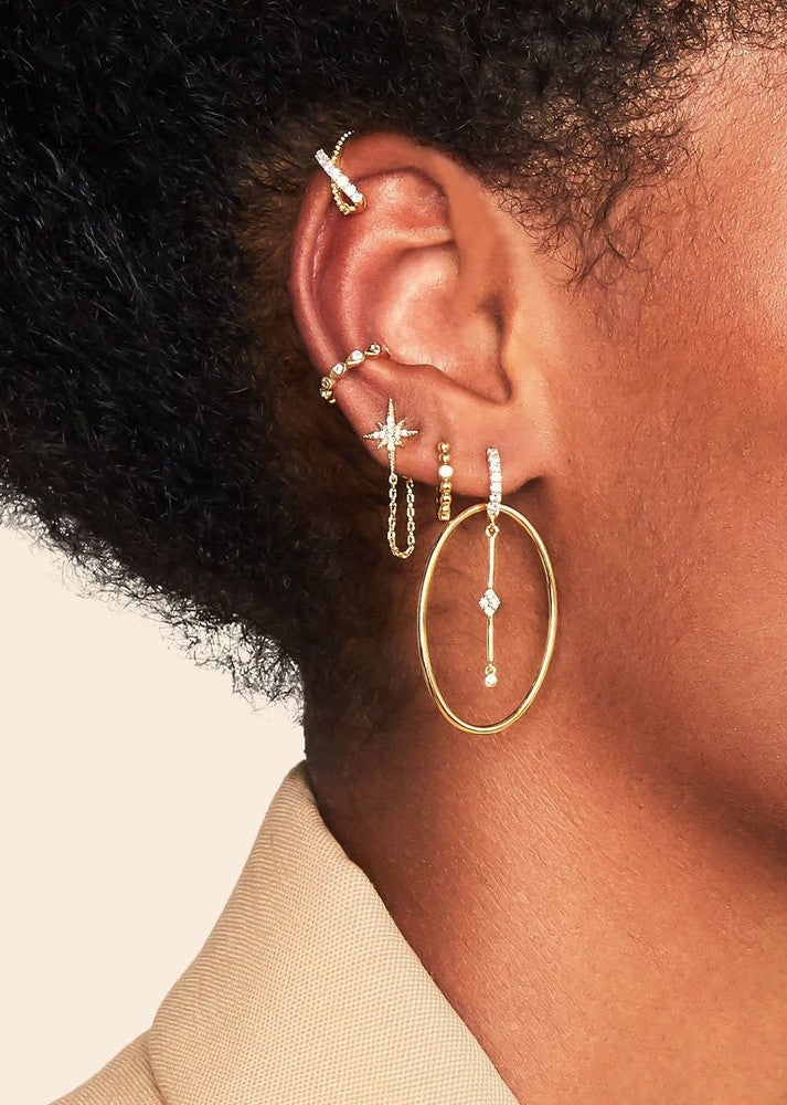 Earrings Awesome Delhi Zwart KL Earrings Awesome Delhi Zwart KL