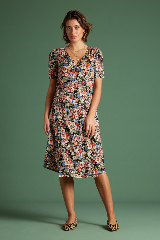 Wrap Dress Dolores Zwart KL Wrap Dress Dolores Zwart KL