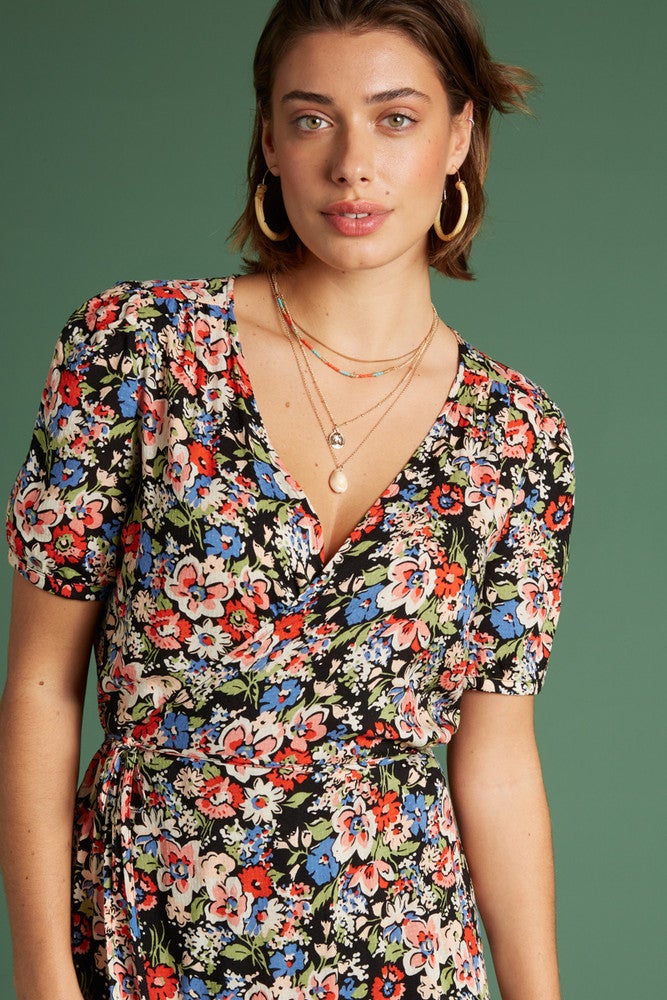 Wrap Dress Dolores Zwart KL Wrap Dress Dolores Zwart KL