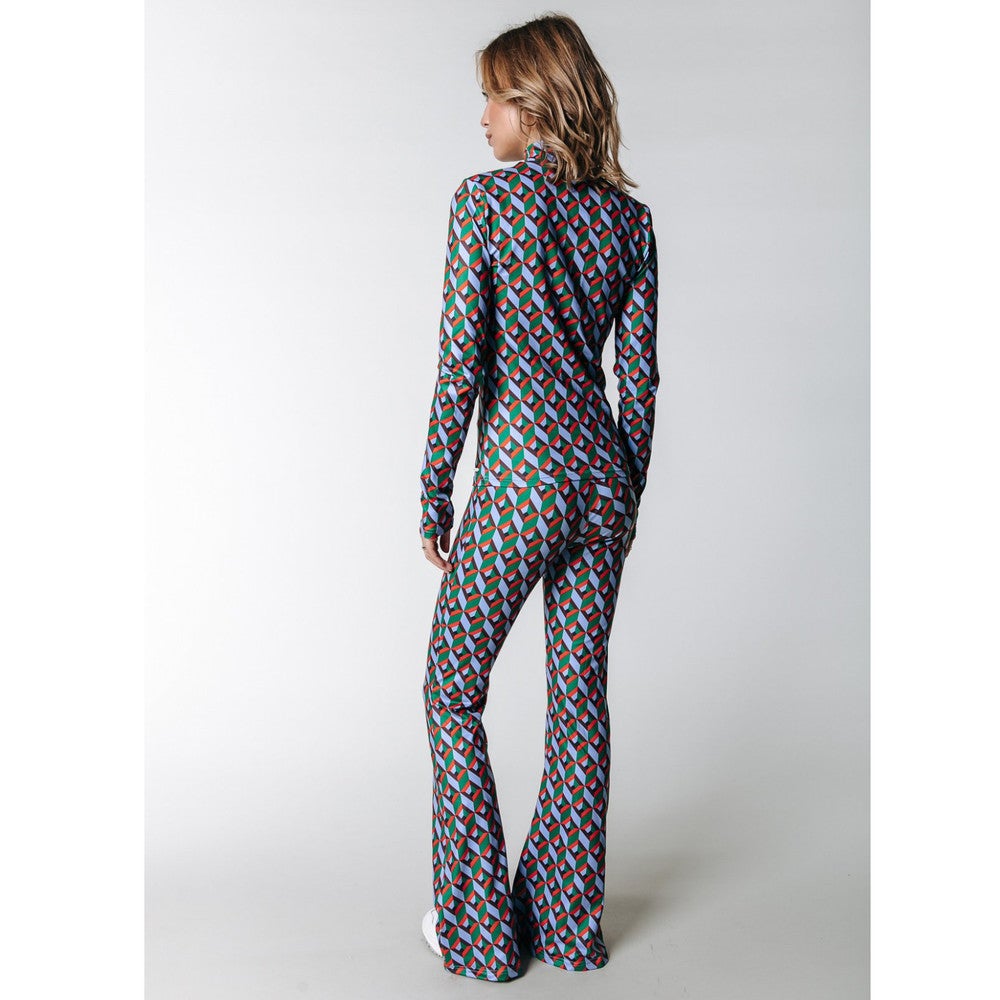 Graphic Peached Extra Flare Pants Roze KL Graphic Peached Extra Flare Pants Roze KL