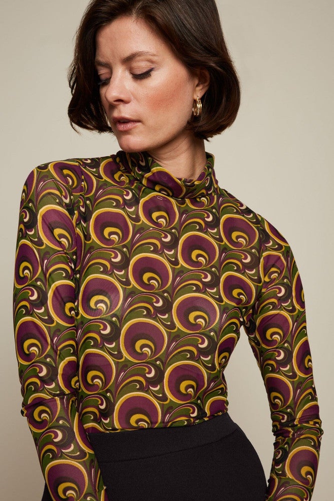 Betsy Rollneck Top Patchoulli Groen KL Betsy Rollneck Top Patchoulli Groen KL