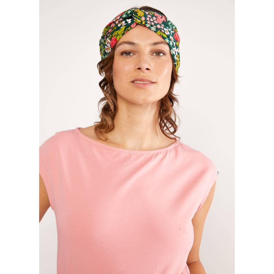 Diva Knot Headband Peacock Flowers Diva Knot Headband Peacock Flowers