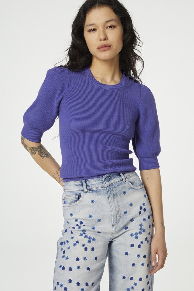 Lillian Shortsleeve Pullover Paars KL Lillian Shortsleeve Pullover Paars KL