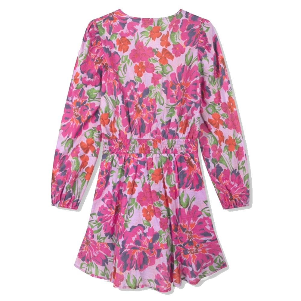 Ladies Woven Painted Flower Broderie Dress Groen KL Ladies Woven Painted Flower Broderie Dress Groen KL