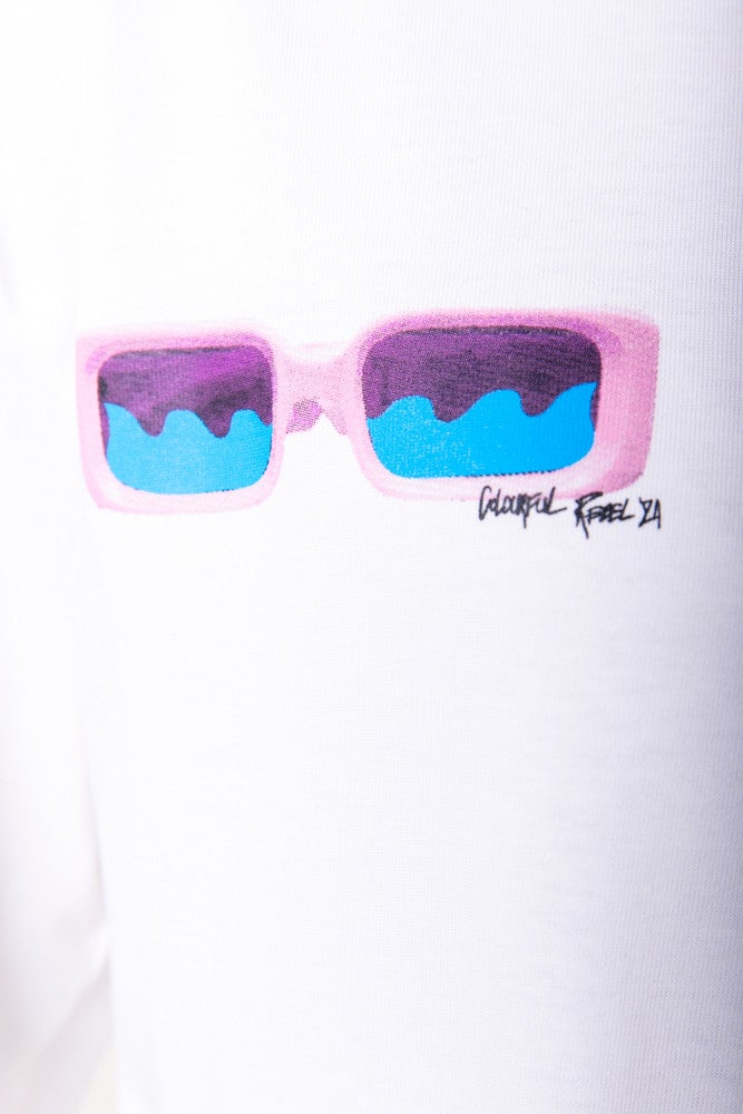 Sunglasses Longsleeve Cuff Tee Wit Sunglasses Longsleeve Cuff Tee Wit