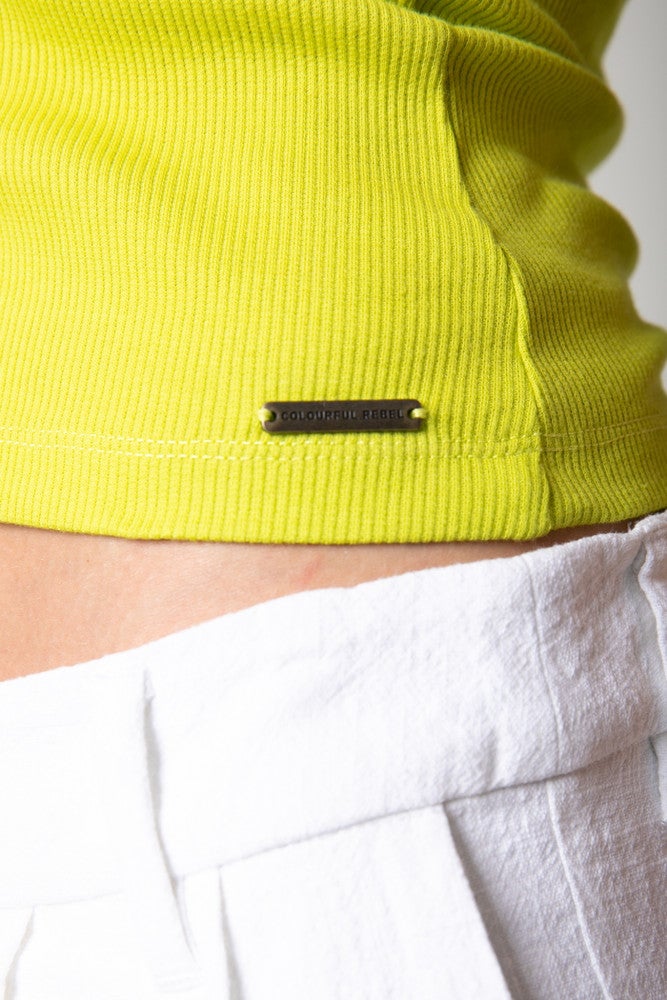 Inca One Shoulder Jersey Tanktop Groen KL Inca One Shoulder Jersey Tanktop Groen KL