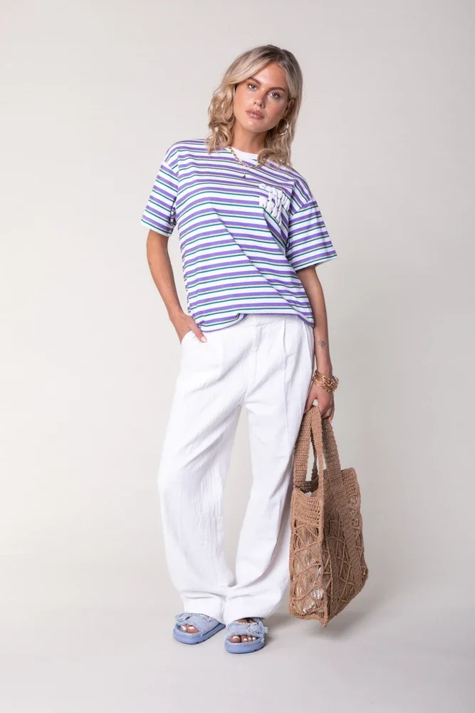 Wende Linen Low Waist Pants Wit Wende Linen Low Waist Pants Wit