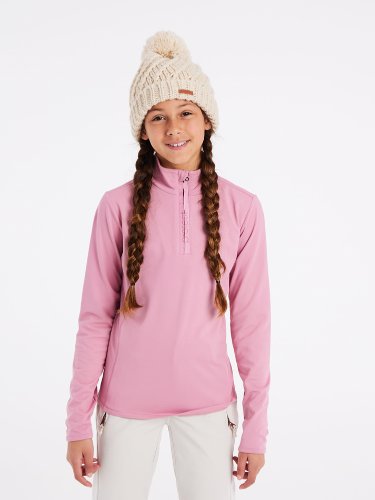 Rizoy JR 1/4 Zip Top Roze KL Rizoy JR 1/4 Zip Top Roze KL