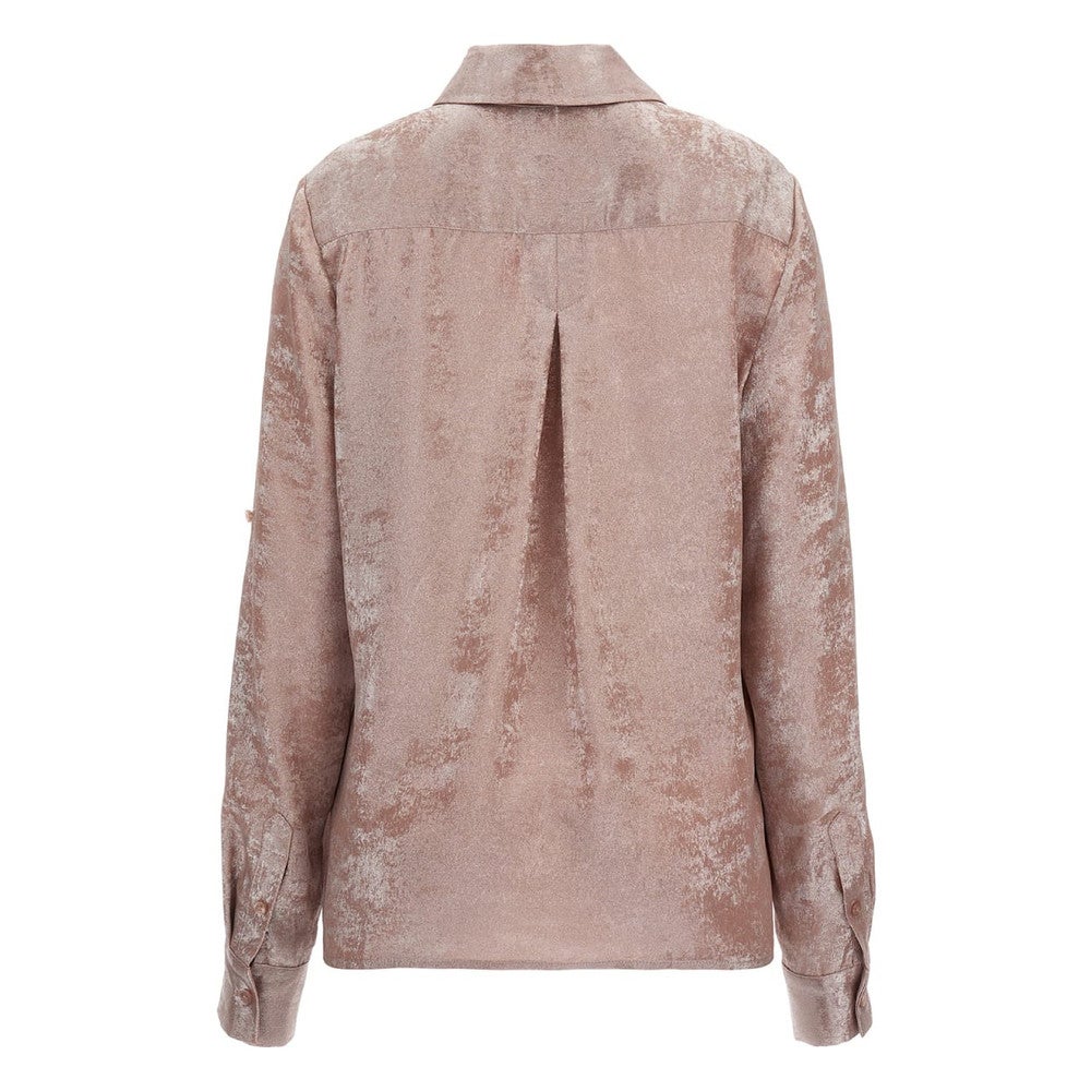 GUESS Longsleeve Annamaria Shirt Rose Silver Foil Multi KL GUESS Longsleeve Annamaria Shirt Rose Silver Foil Multi KL