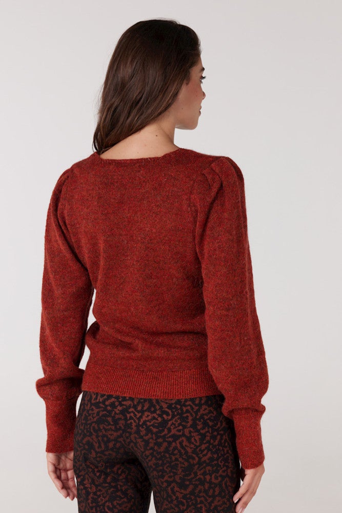 Bowien Knit V-Neck Long Sleeve Oranje KL Bowien Knit V-Neck Long Sleeve Oranje KL