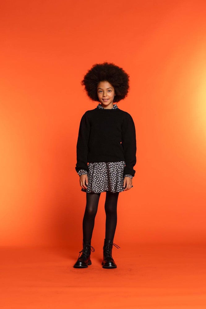 Pullover Pleated Shoulders 34538K Zwart Pullover Pleated Shoulders 34538K Zwart