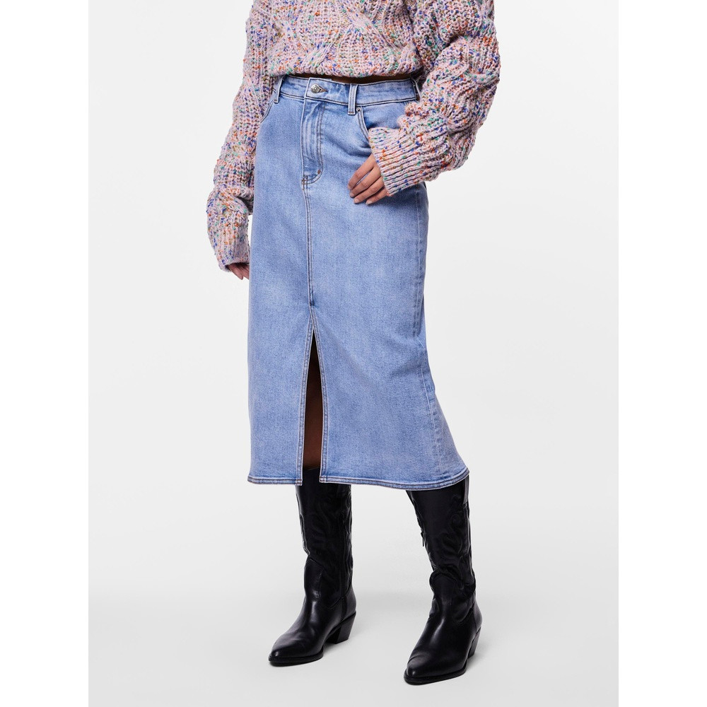 Yasdolma Highwaist Long Denim Skirt Blauw KL Yasdolma Highwaist Long Denim Skirt Blauw KL