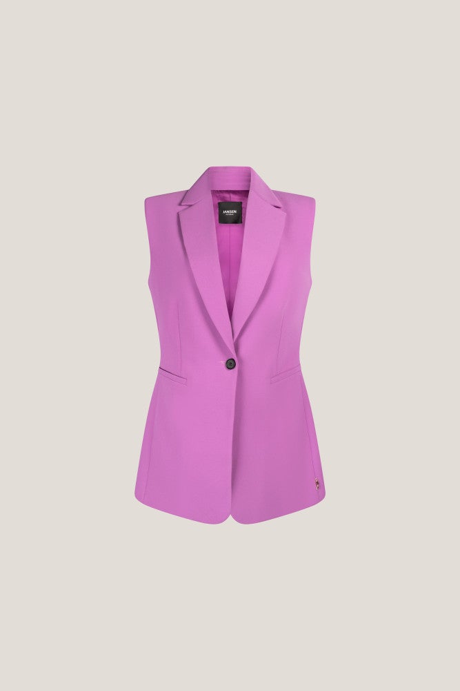 wq245 woven blazer gilet sleeveless Multi KL wq245 woven blazer gilet sleeveless Multi KL