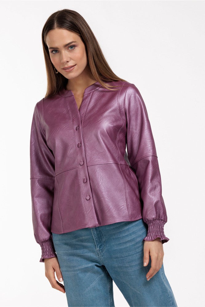 Isabeau metallic leather blouse Multi KL Isabeau metallic leather blouse Multi KL