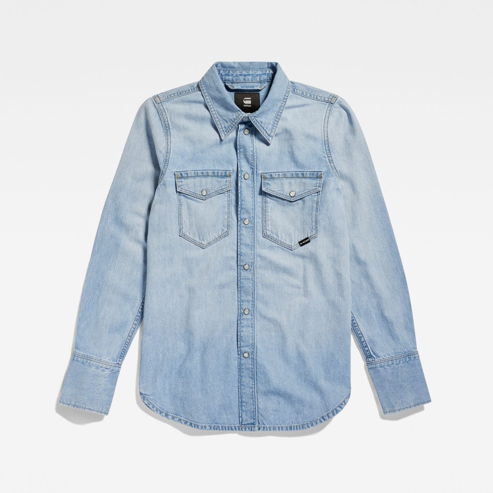 Slim Western shirt l\s wmn Blauw KL Slim Western shirt l\s wmn Blauw KL