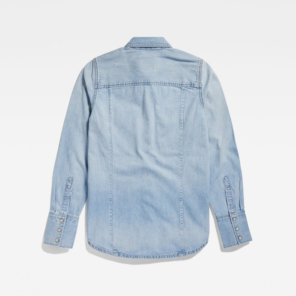 Slim Western shirt l\s wmn Blauw KL Slim Western shirt l\s wmn Blauw KL