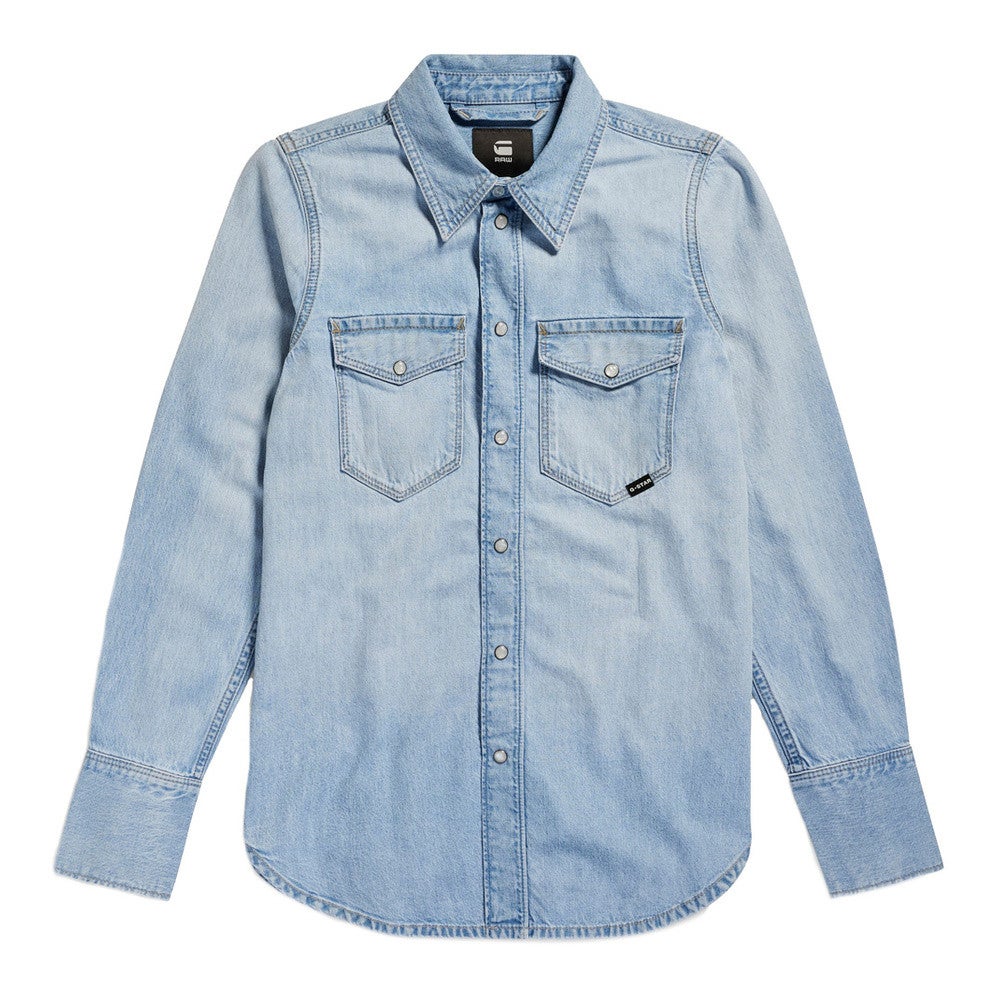 Slim Western shirt l\s wmn Blauw KL Slim Western shirt l\s wmn Blauw KL