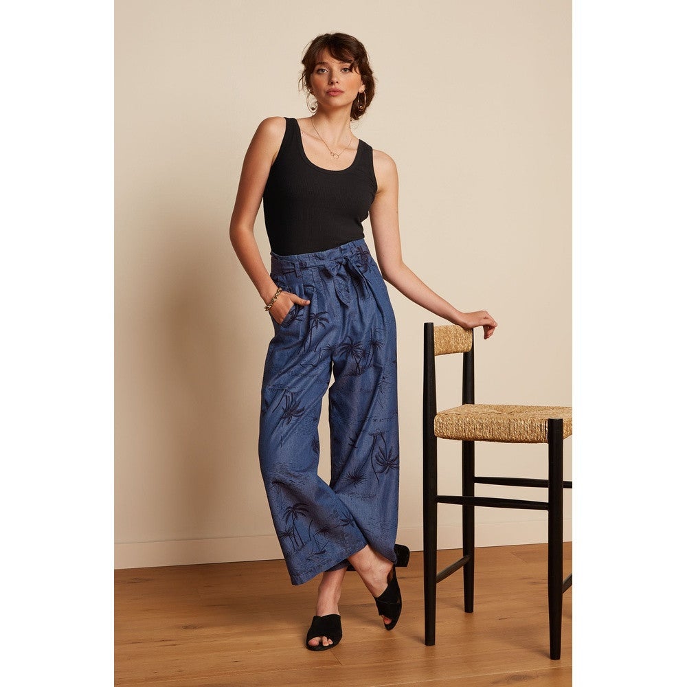 Neva Cropped Pants Daytrip Blauw KL Neva Cropped Pants Daytrip Blauw KL