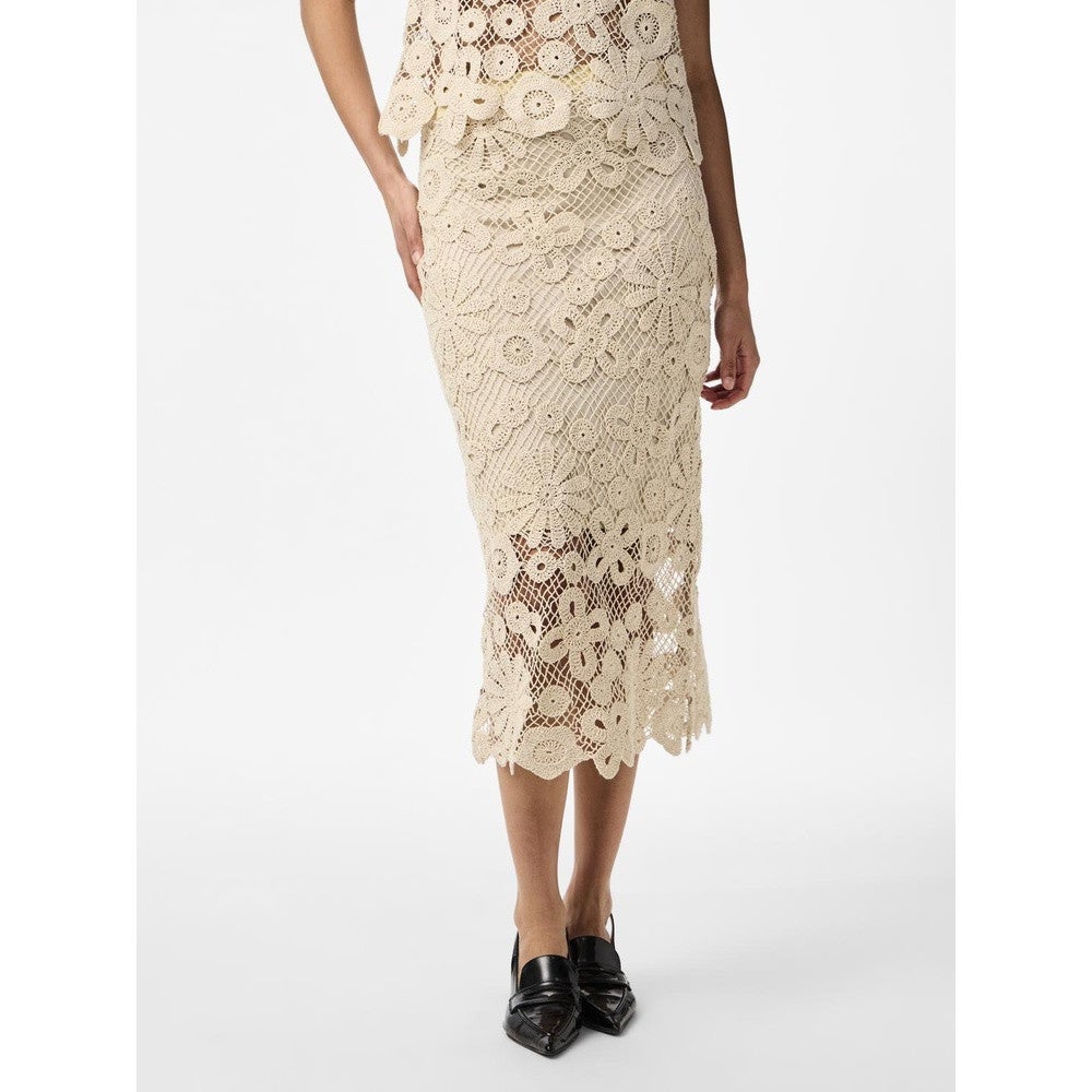 Yaslelu HMW midi crochet skirt Wit KL Yaslelu HMW midi crochet skirt Wit KL