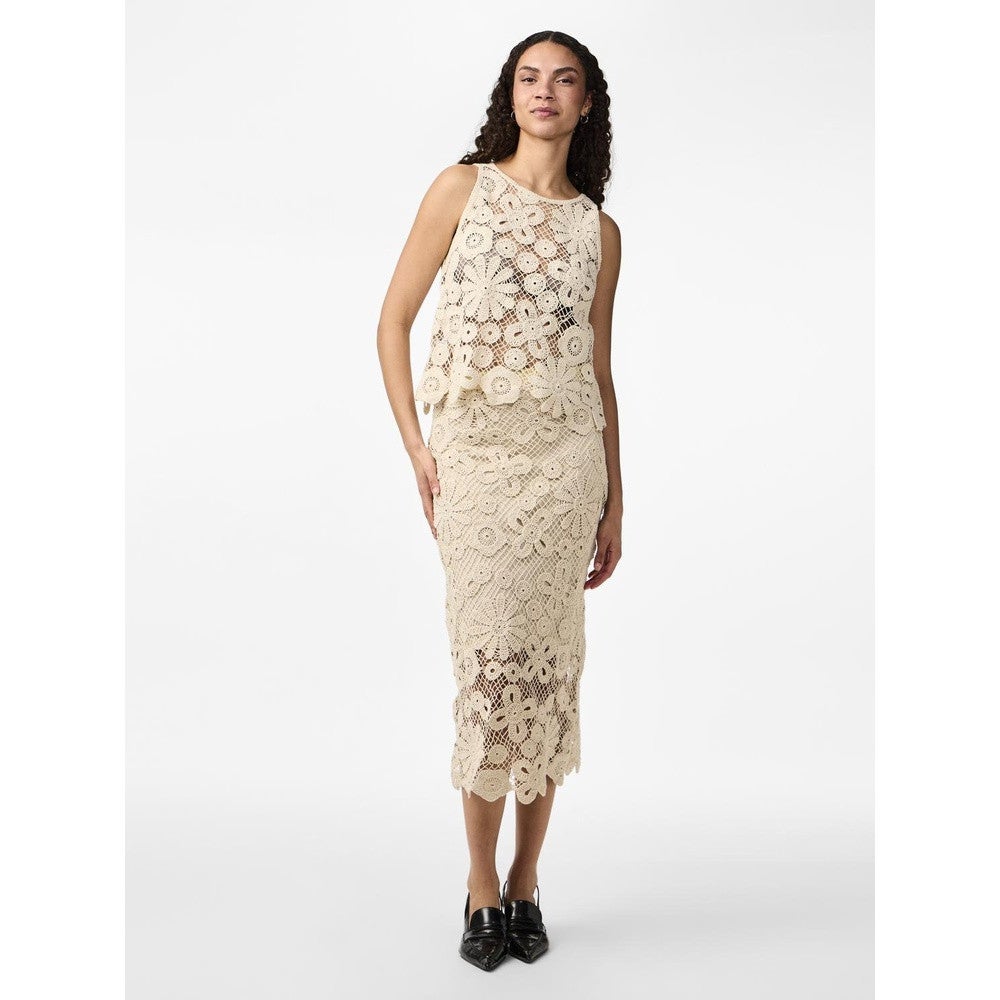 Yaslelu HMW midi crochet skirt Wit KL Yaslelu HMW midi crochet skirt Wit KL