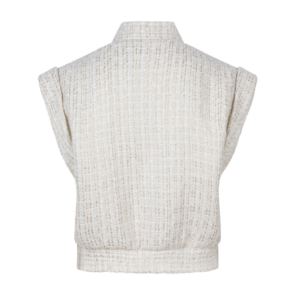 Gilet short tweed Wit Gilet short tweed Wit