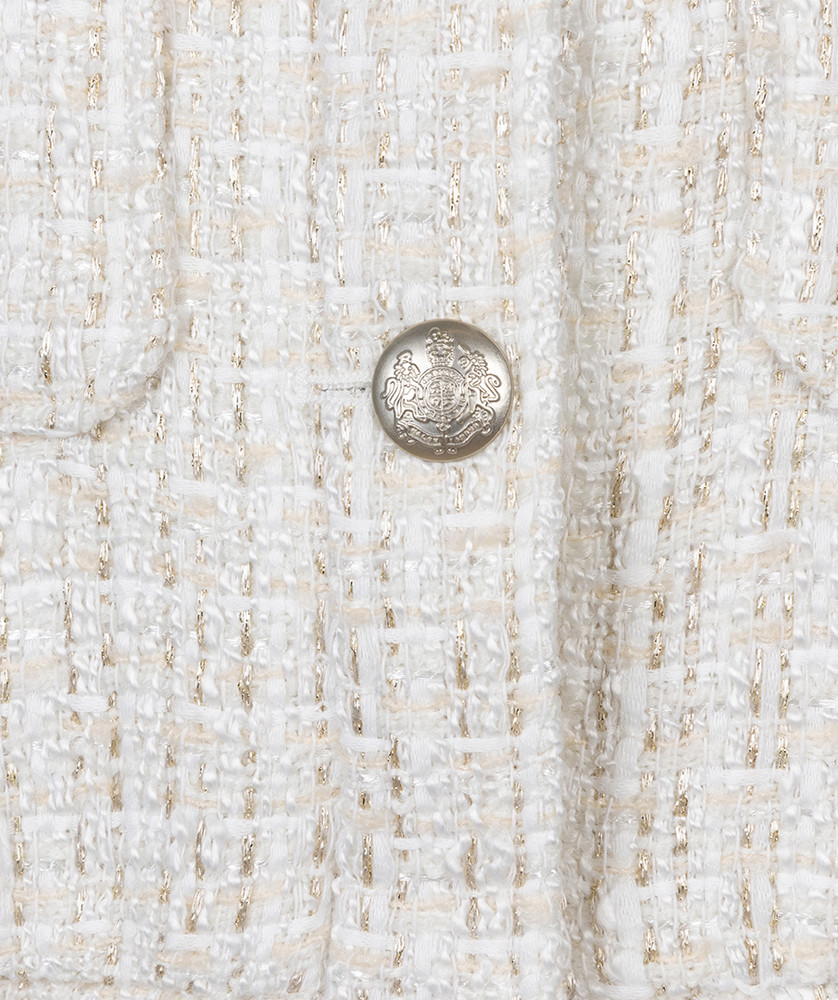 Gilet short tweed Wit Gilet short tweed Wit