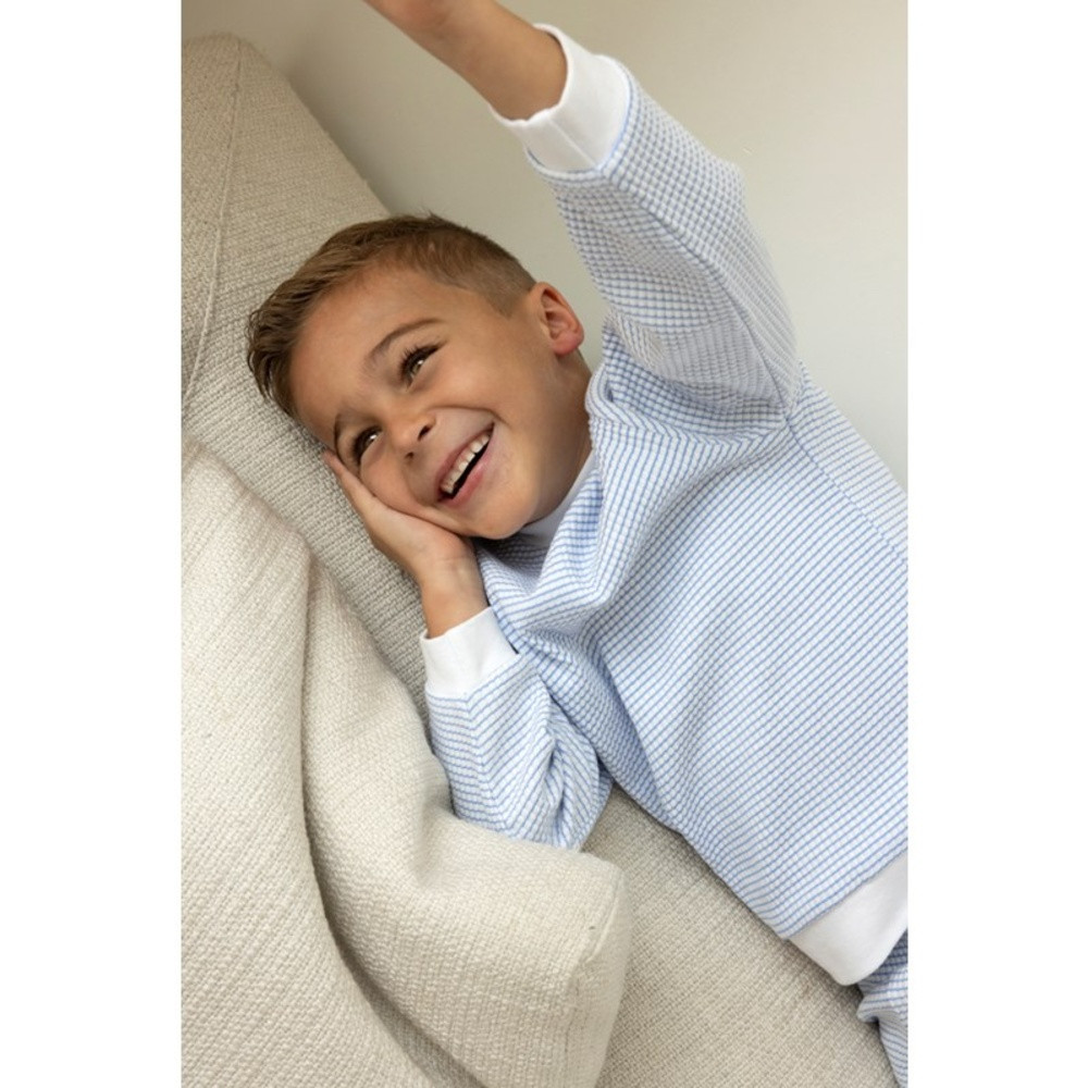 Pyjama Wafel Basic Blauw KL Pyjama Wafel Basic Blauw KL